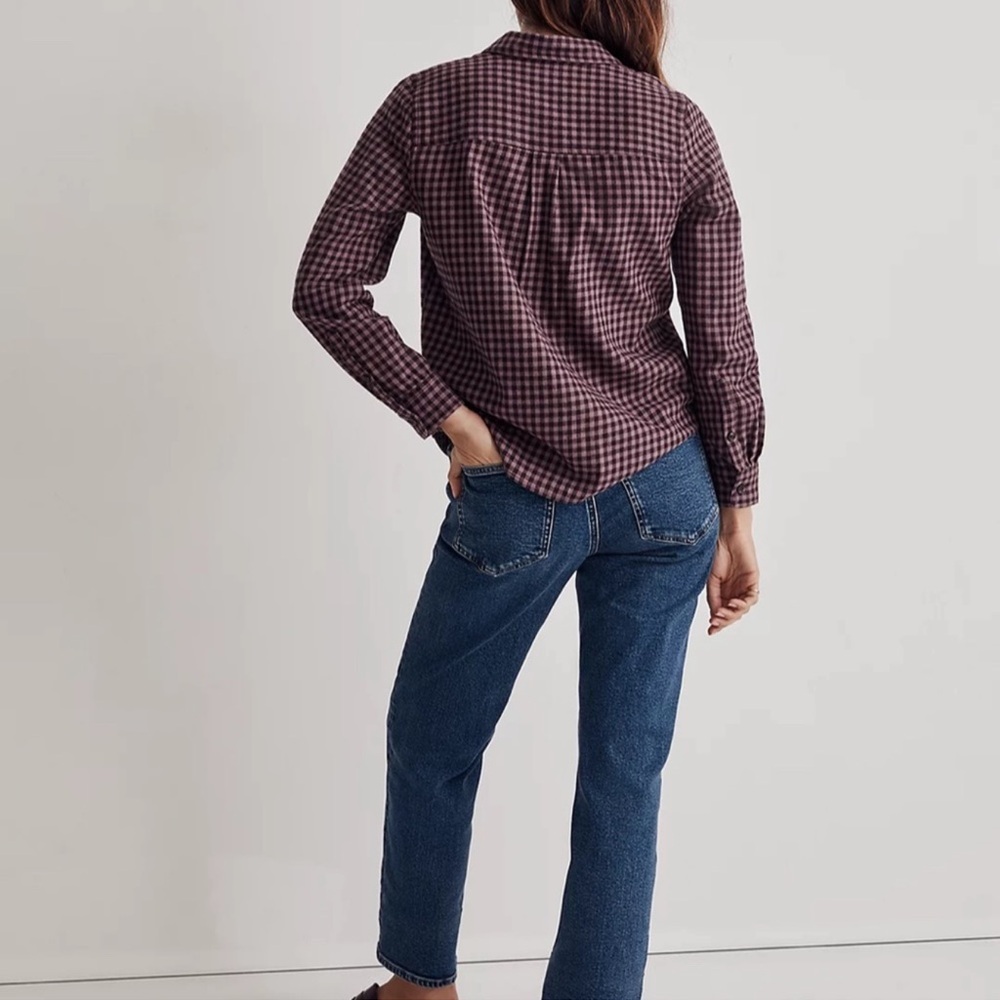 MADEWELL Shrunken Button-Up Shirt in Gingham size XL - Picture 2 of 10
